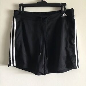 Adidas 14” Length Black 3-Stripes Shorts Athletic Training System